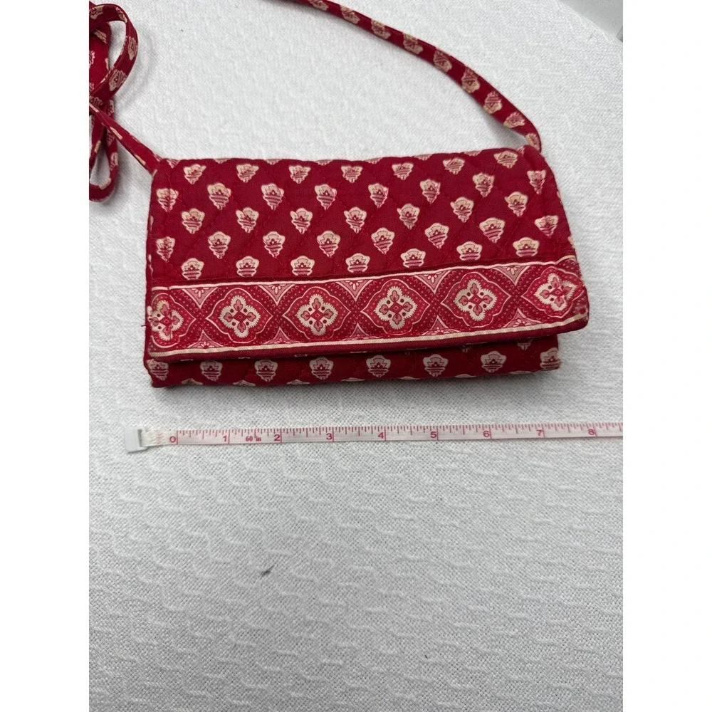 Vera Bradley Crossbody Bag Purse‎ Quilted Ruby Red Floral